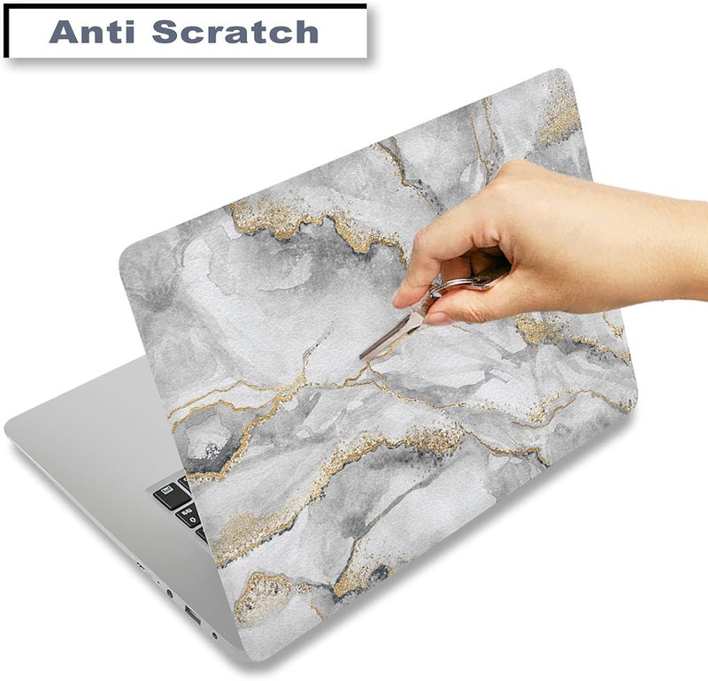 ARTSO Laptop Skin Sticker Decal, 12" 13" 13.3" 14" 15" 15.4" 15.6 inch Laptop Universal Netbook PC Notebook Vinyl Reusable Skin Sticker Cover Art Case Protector Personalized, Grey Marble - Image 2